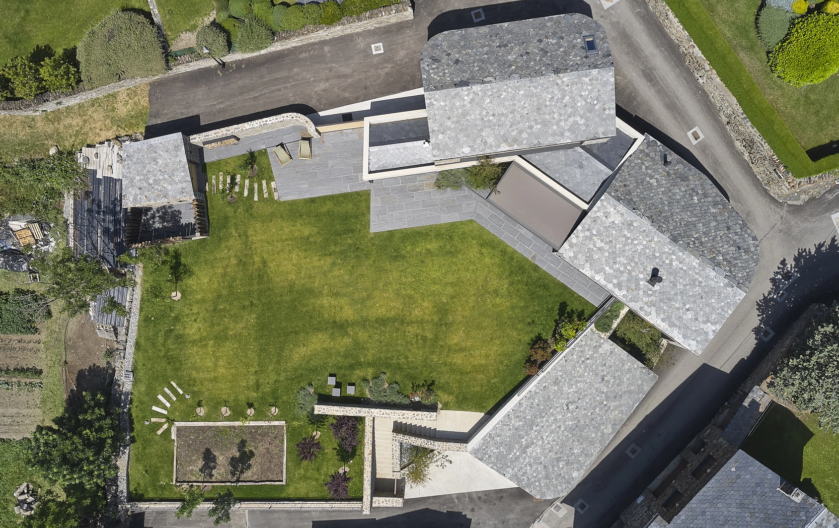 Vista superior de la Casa Roc Blanc