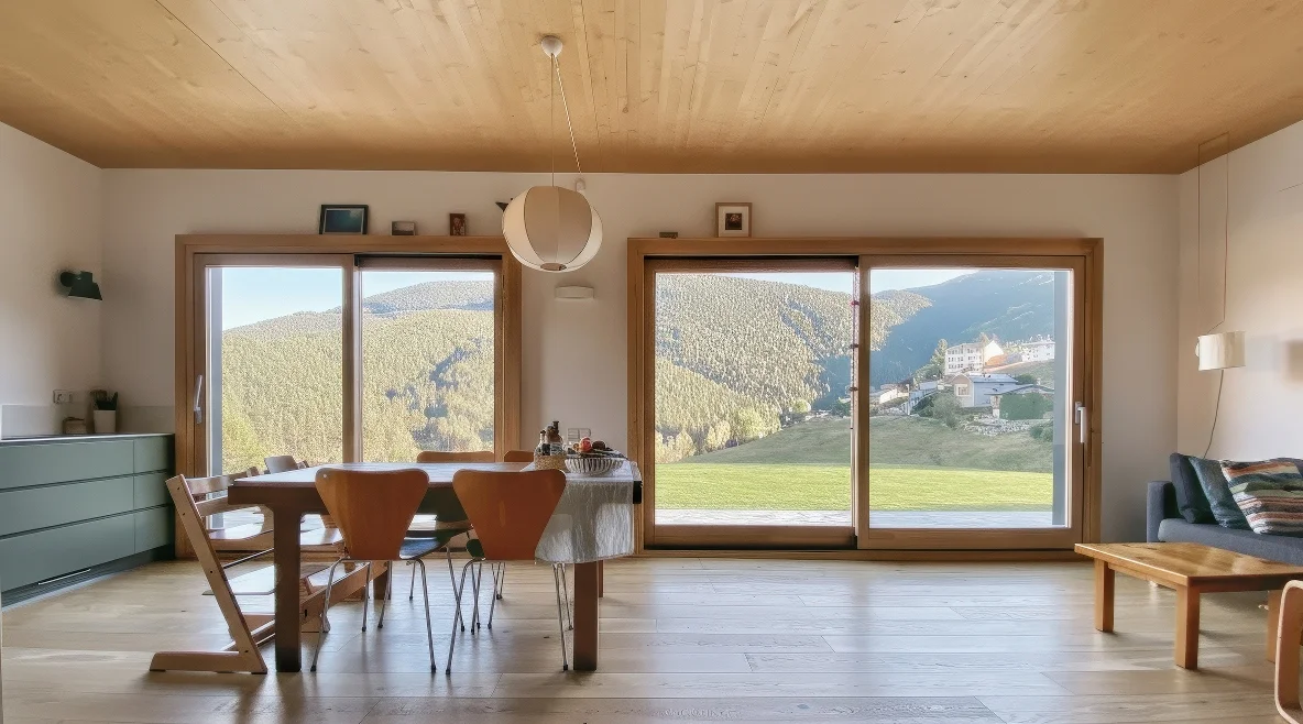 Salón con vistas a la montaña