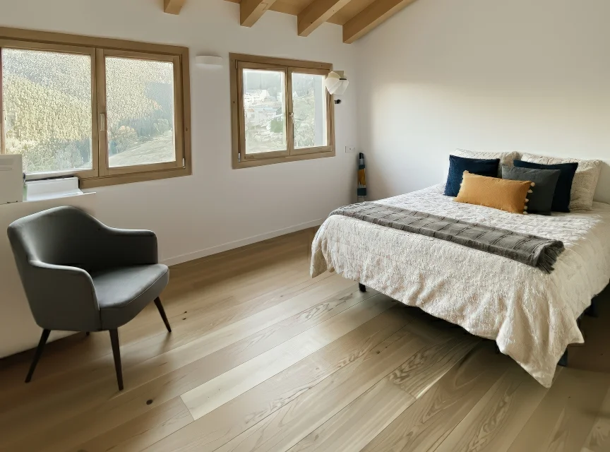 Dormitorio con vistas a la montaña